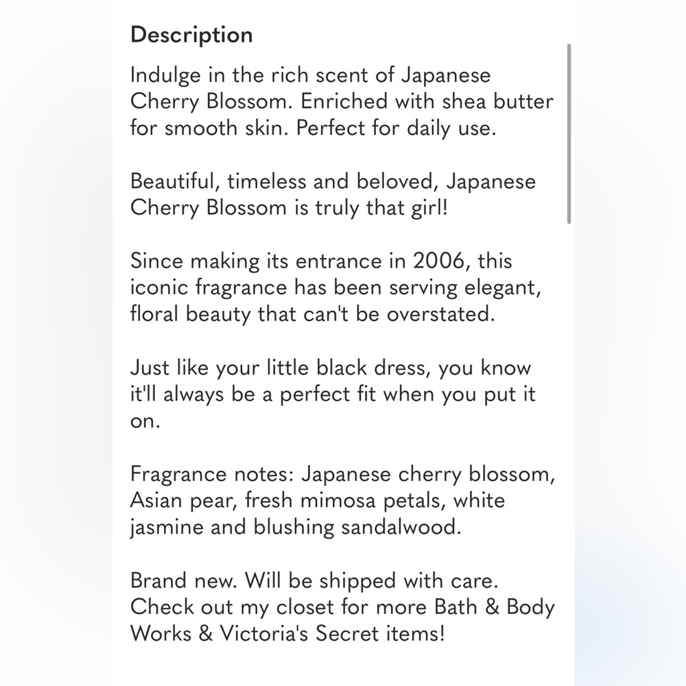 ❤️ 🆕 BATH & BODY WORKS Japanese Cherry Blossom Moisturizing Body Wash 10oz NEW - Picture 2 of 8